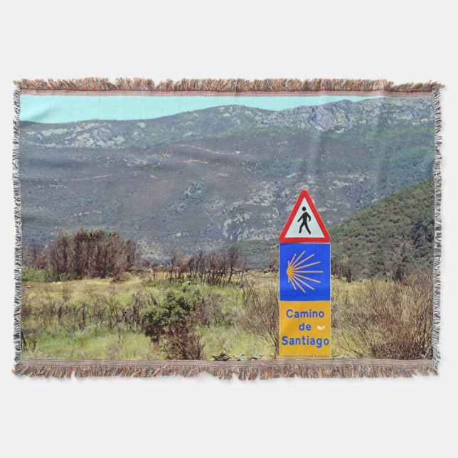 El Camino de Santiago sign Throw Blanket (Front)