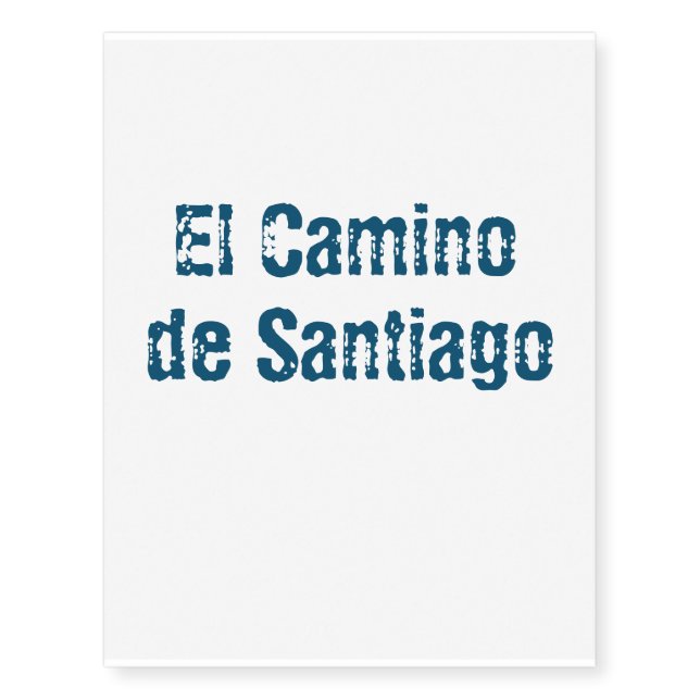 El Camino de Santiago Temporary Tattoos (Front)