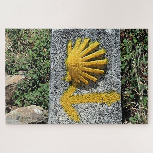 El Camino shell and arrow sign Spain Jigsaw Puzzle