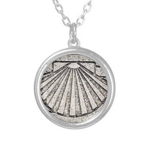 El Camino shell pavement Spain Silver Plated Necklace