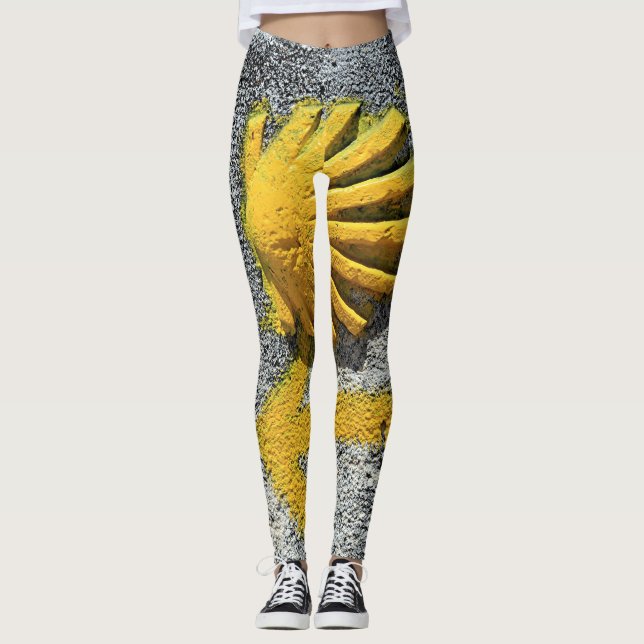El Camino, Spain, shell and arrow Leggings (Front)