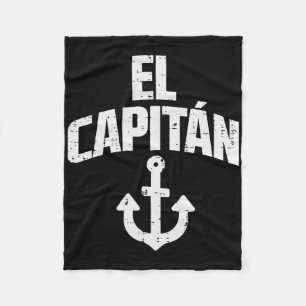 El Capitan Anchor Boat Owner Captain Yacht Ship Cr Fleece Blanket