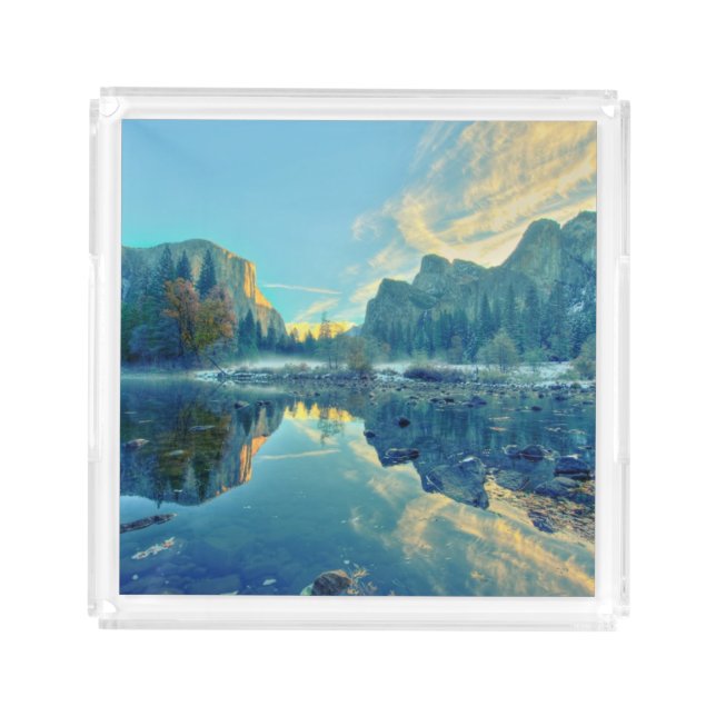 El Capitan and Three Brothers Reflection Acrylic Tray (Front)