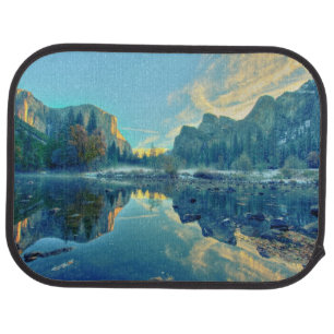 El Capitan and Three Brothers Reflection Car Mat