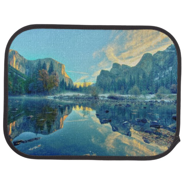 El Capitan and Three Brothers Reflection Car Mat (Rear)