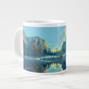 El Capitan and Three Brothers Reflection Giant Coffee Mug