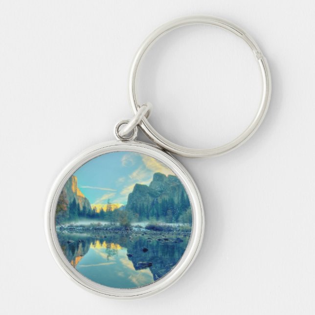 El Capitan and Three Brothers Reflection Keychain (Front)