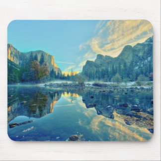 El Capitan and Three Brothers Reflection Mouse Pad