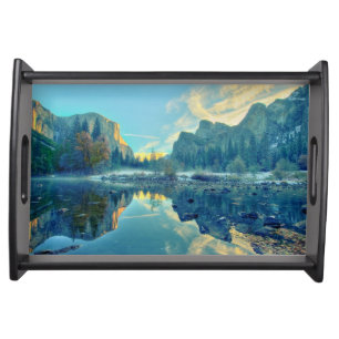 El Capitan and Three Brothers Reflection Serving Tray