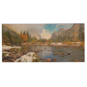 El Capitan and Three Brothers Wood USB Flash Drive