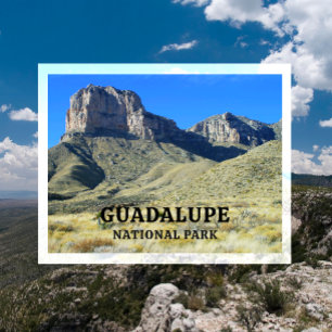 El Capitan Guadalupe Peak, Blue Sky, National Park Postcard