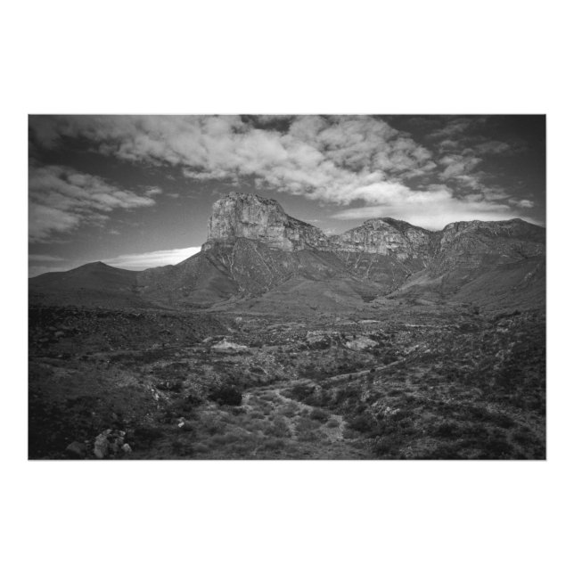 El Capitan in Black and White Photo Print (Front)