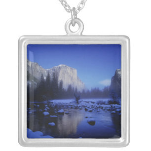 El Capitan Mountain, Yosemite National Park, Silver Plated Necklace