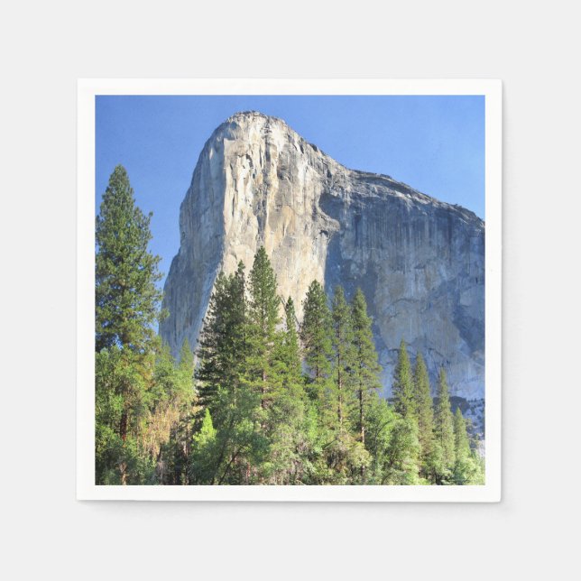 El capitan Over the Merced River - Yosemite Valley Paper Napkins (Front)