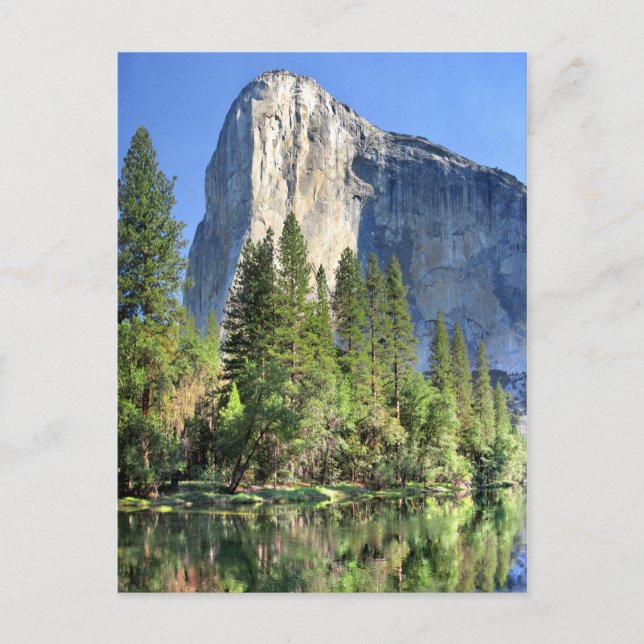 El capitan Over the Merced River - Yosemite Valley Postcard (Front)