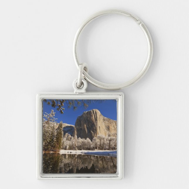 El Capitan reflects into the Merced River in Keychain (Front)