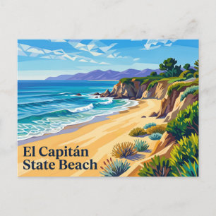 El Capitán State Beach California Postcard