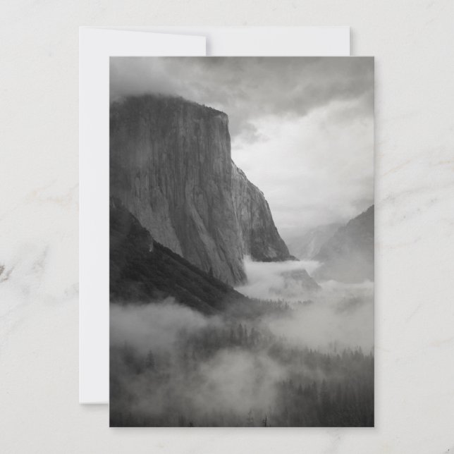 El Capitan With Swirling Mist Thank You Card (Front)
