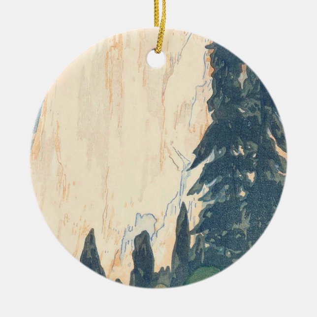 El Capitan Yosemite American Series Hiroshi Ceramic Ornament (Front)