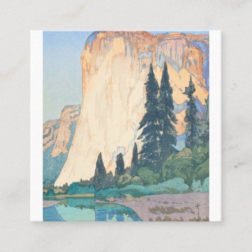 El Capitan Yosemite American Series Hiroshi Square Business Card