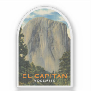 El Capitan, Yosemite, California, vintage Sticker