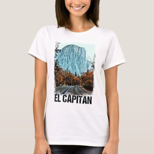 El Capitan Yosemite National Park Vintage Retro T_ T_Shirt