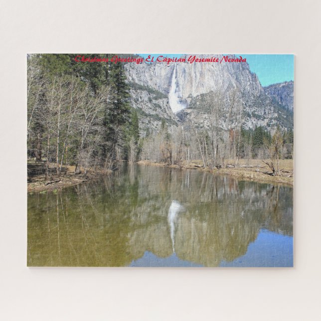 El Capitan Yosemite Nevada.Christmas Greetings Jigsaw Puzzle (Horizontal)