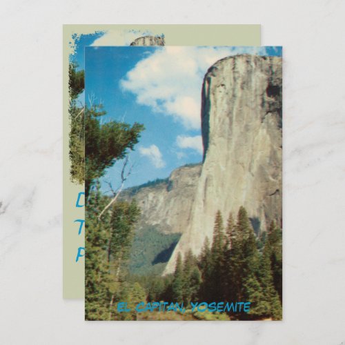 El Capitan Yosemite Vintage Invitation