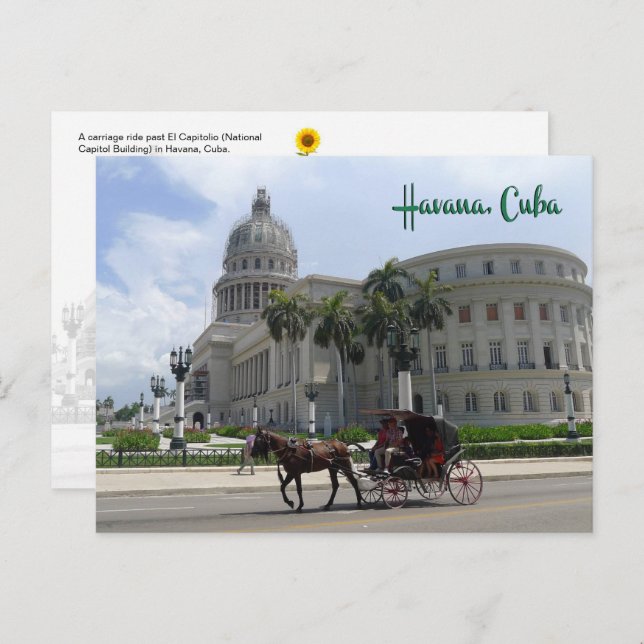 El Capitolio, Havana, Cuba - postcard (Front/Back)