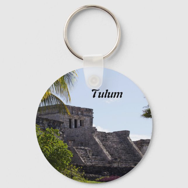 El Castillo de Tulum - Mayan ruins Keychain (Front)
