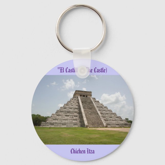 "El Castillo" (The Castle) at Chichen Itza Keychain (Front)
