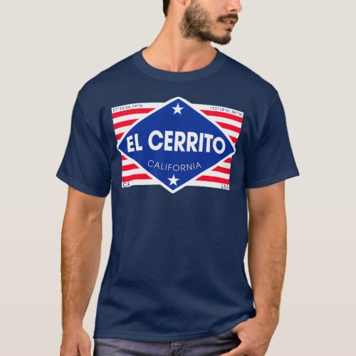 El Cerrito California Diamond Flag T_Shirt