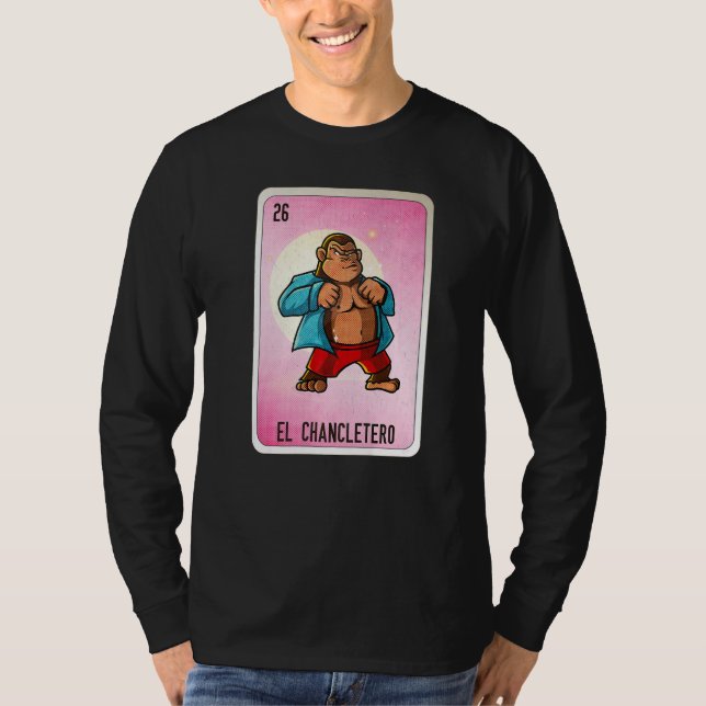 El Chancletero Mexican Slang Lottery Bingo Cards   T-Shirt (Front)