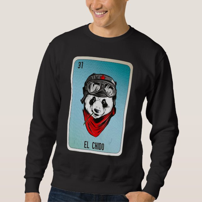 El Chido Mexican Slang Lottery Bingo Cards Sweatshirt (Front)