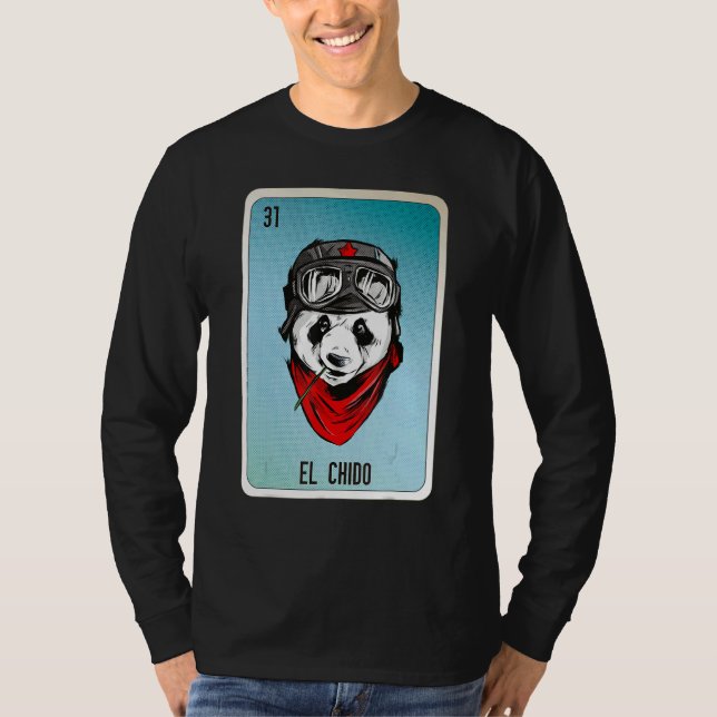 El Chido Mexican Slang Lottery Bingo Cards T-Shirt (Front)