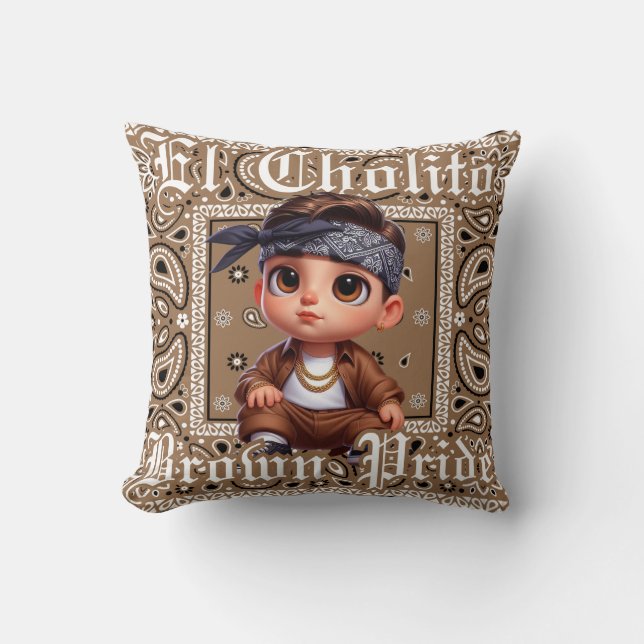 El Cholito throw pillow  (Front)