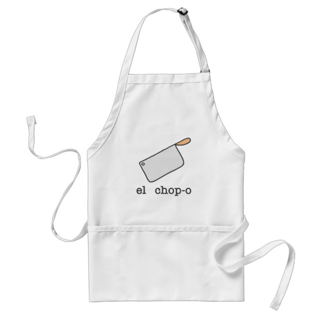 El Chop-o Funny Adult Apron (Front)