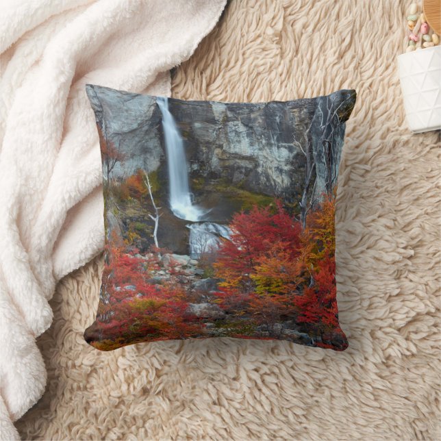 El Chorrillo Waterfall | Patagonia, Argentina Throw Pillow (Blanket)