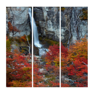 El Chorrillo Waterfall   Patagonia, Argentina Triptych