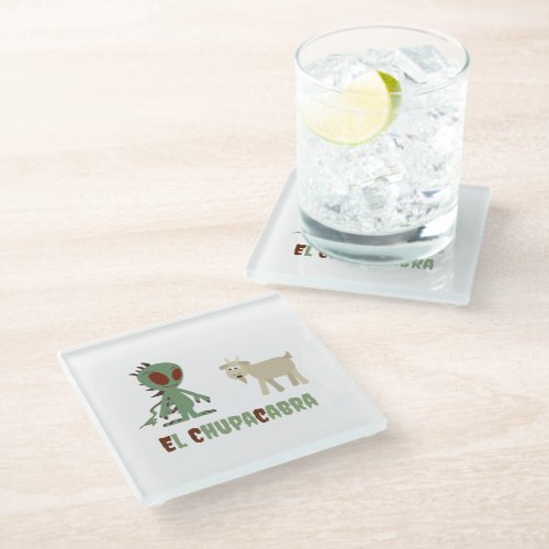 El Chupacabra  Glass Coaster