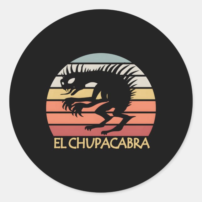 El Chupacabra Urban Creatures And Cryptids Classic Round Sticker (Front)