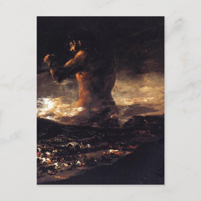 El coloso (1808-1812), Francisco de Goya. Oil on c Postcard (Front)