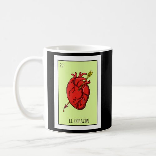 El Corazon Lottery The Heart Card Mexican Lottery Coffee Mug