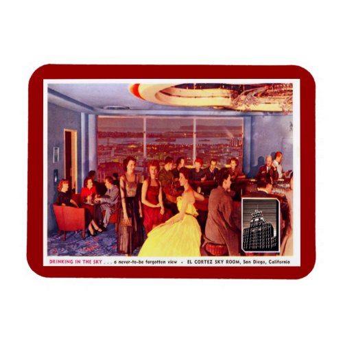 El Cortez Sky Room San Diego Vintage  Magnet