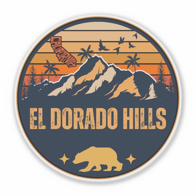 El Dorado Hills, California Sticker (Front)