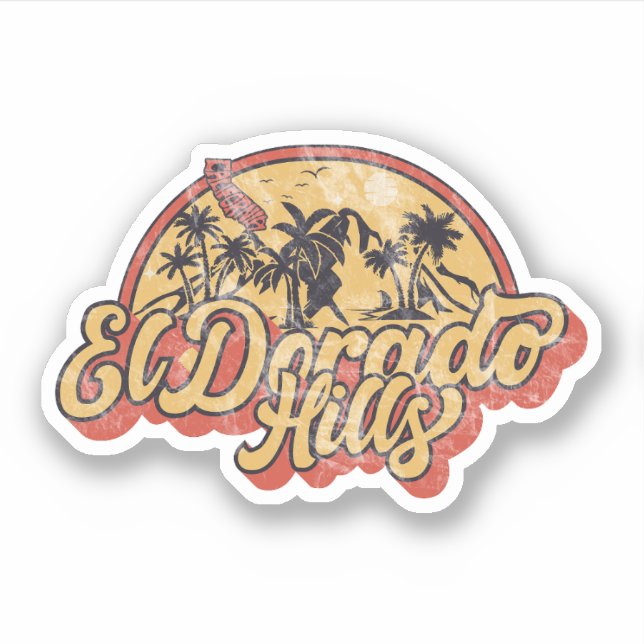 El Dorado Hills, California Sticker (Front)