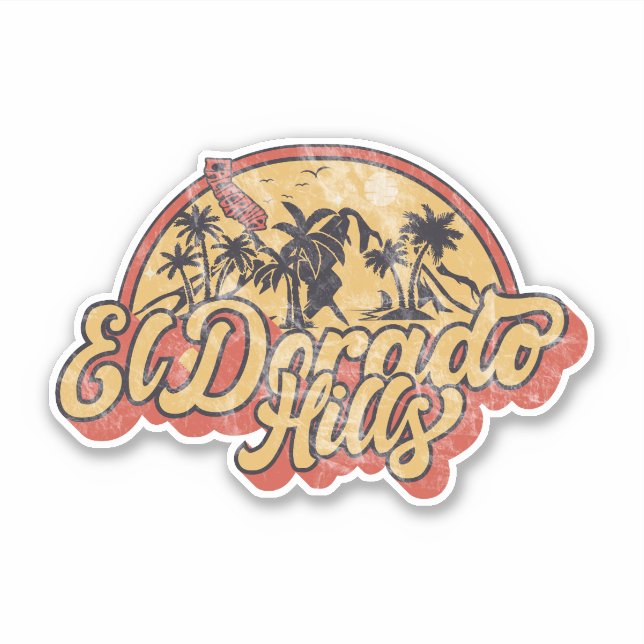 El Dorado Hills, California Sticker (Front)