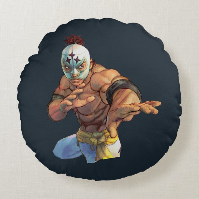 El Fuerte Ready Stance Round Pillow (Front)
