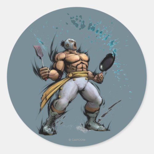 El Fuerte With Frying Pan Classic Round Sticker