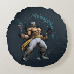 El Fuerte With Frying Pan Round Pillow